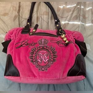 Juicy Couture Pink and Brown Shoulder Bag